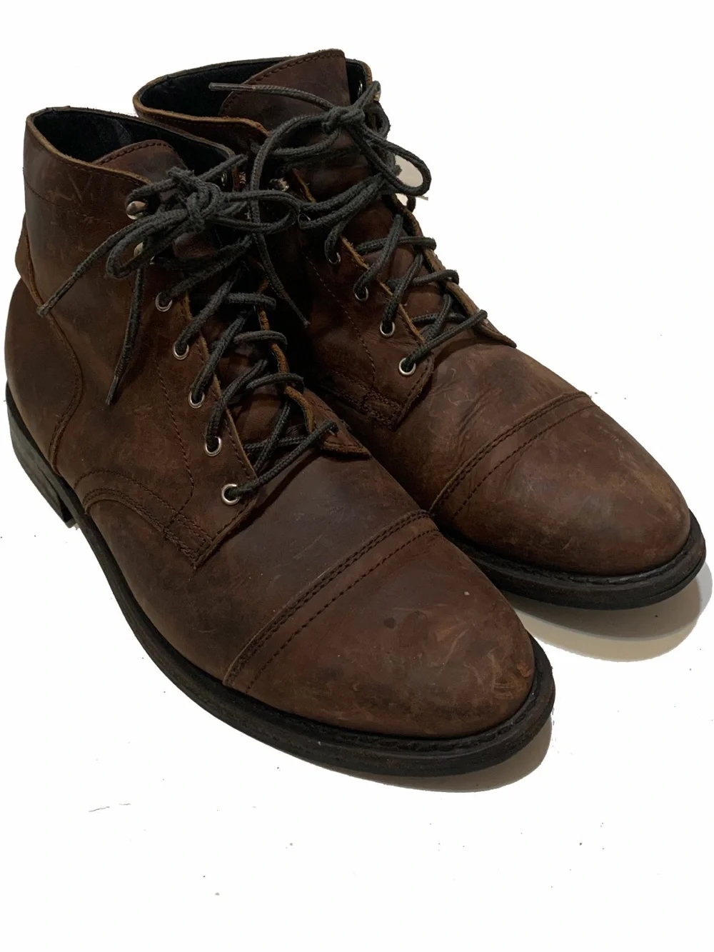 12.5 / Thursday captain boots Men's Brown Leather Lace-Up Boots